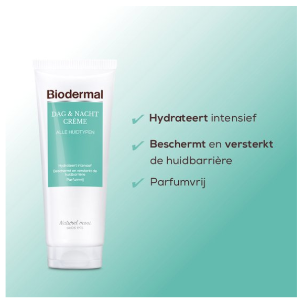 Biodermal dag- en nachtcrème, - Hydrateert, Voedt en Verzacht, Vult tekorten aan, Verbetert de vochtbalans, voor alle huidtypen - 3x 100ml