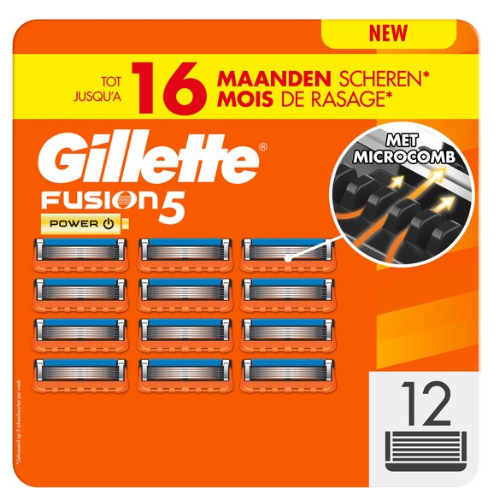 Lames de rasoir Gillette Fusion5 Power pour hommes - Lot de 12