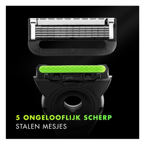 GilletteLabs avec barre exfoliante de Gillette - Support magnétique - 1 rasoir - 1 lame de rasoir