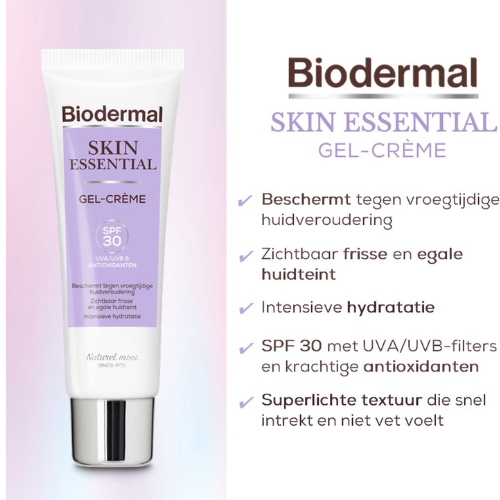 Crème de jour Biodermal Skin Essential - Une crème de jour tout-en-un SPF 30 aux puissants antioxydants et à l'acide hyaluronique - 50 ml
