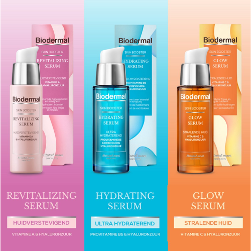 Sérum revitalisant Biodermal Skin Booster – Améliore l'élasticité et la fermeté de la peau grâce à l'acide hyaluronique et à la vitamine A - Sérum à l'acide hyaluronique 30 ml