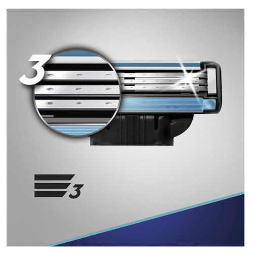 Gillette - Mach3 - Lames de rasoir/Recharges de lames - Paquet de 12