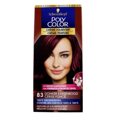 schwarzkopf Poly Color Haarverf Creme - 83 Donker Kersenrood