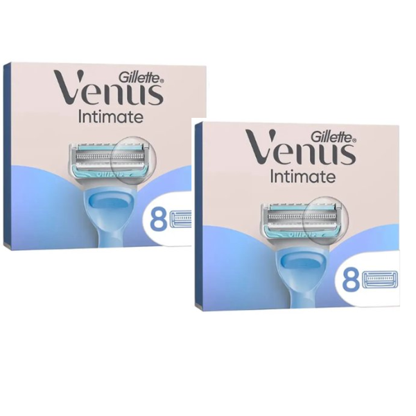 Gillette Venus Intimate – Zacht & Glad - 2 x 8-pack scheermesjes