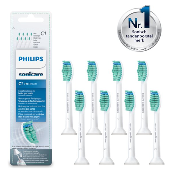 Philips Sonicare ProResults HX6018/07 - Opzetborstel - Standaard - 8stuks