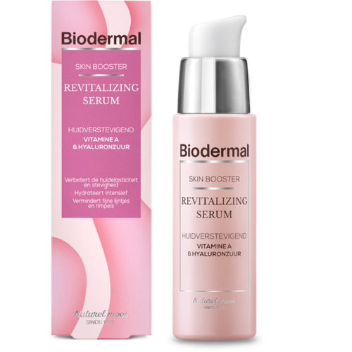 Sérum revitalisant Biodermal Skin Booster – Améliore l'élasticité et la fermeté de la peau grâce à l'acide hyaluronique et à la vitamine A - Sérum à l'acide hyaluronique 30 ml
