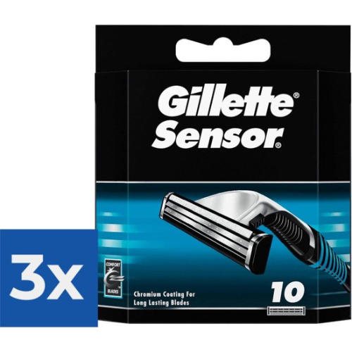 Lames de rasoir Gillette Sensor pour hommes - 10 lames de rechange - Pack économique de 3 pièces