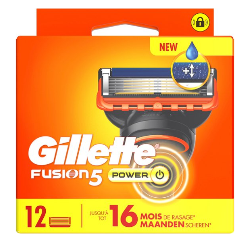 Lames de rasoir Gillette Fusion5 Power pour hommes - Lot de 12