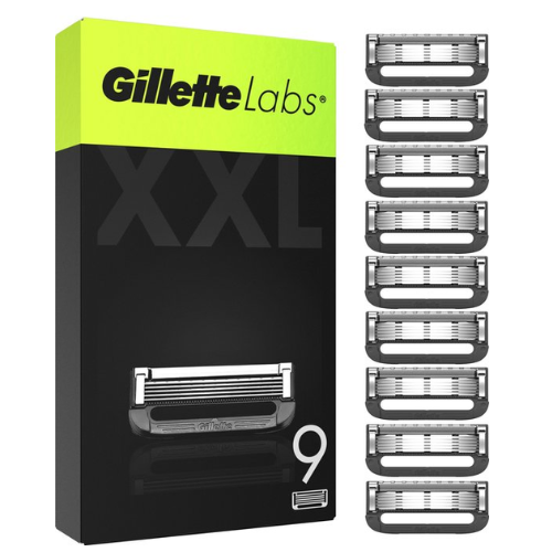 Recharges Gillette pour GilletteLabs - Barre exfoliante et rasoir chauffant - 9 lames