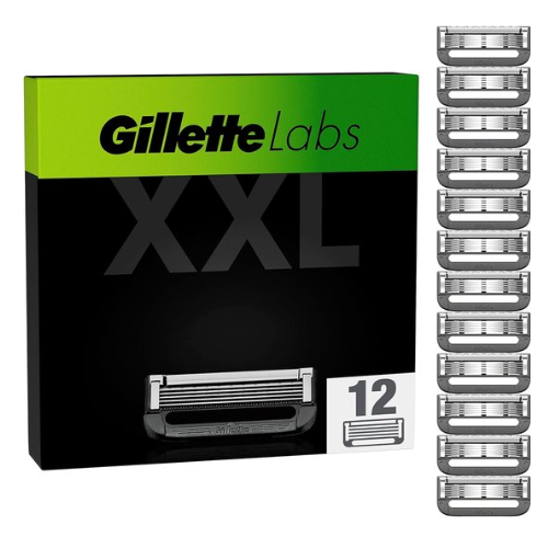 Recharges Gillette pour GilletteLabs - Barre exfoliante et rasoir chauffant - 12 lames