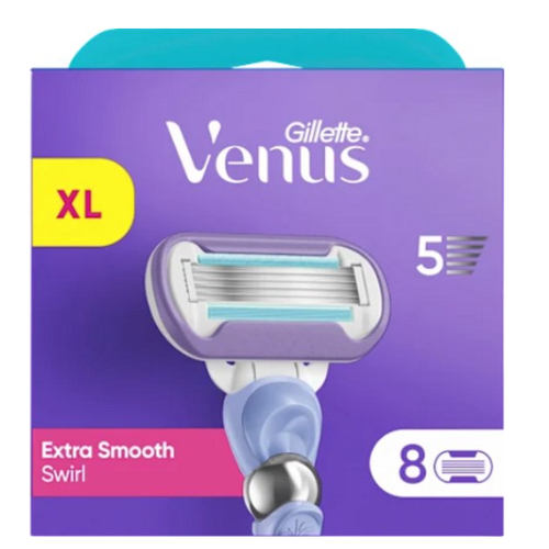 Lames de rasoir Gillette Venus Extra Smooth Swirl pour femmes - 8 lames de rechange