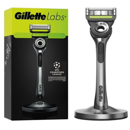 GilletteLabs avec barre exfoliante de Gillette - Support magnétique - 1 rasoir - 1 lame de rasoir