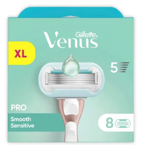 Lames de rasoir Gillette Venus Pro Smooth Sensitive pour femme – 8 recharges