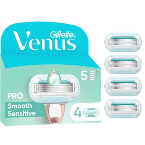 Gillette Venus Deluxe Pro Smooth Sensitive - 4 lames de rechange