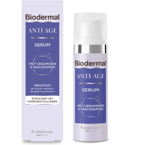 Sérum Anti-Âge Biodermal - Sérum pour une peau éclatante avec un mélange de céramides spécifiques à la peau et de niacinamide - stimule la production naturelle de collagène - 30 ml