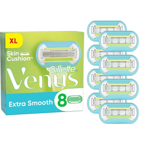 Gillette Venus Extra Smooth - Lames de rasoir pour femmes - 8 lames de rechange avec coussinet