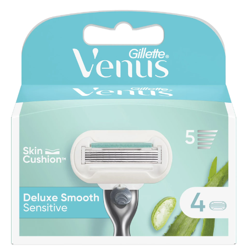 Lames de rasoir Gillette Venus Deluxe Smooth Sensitive - 4 lames
