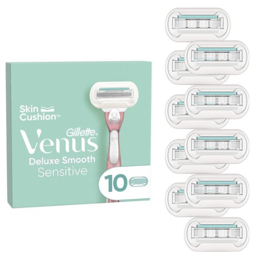 Lames de rasoir Gillette Venus Deluxe Smooth Sensitive - 10 lames de rechange