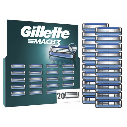 Gillette Mach3 - 20 pièces - Lames de rasoir