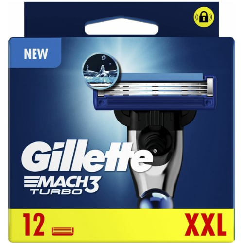 Lames de rasoir Gillette Mach 3 Turbo – Pour homme – Lot de 12