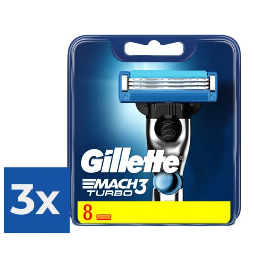Gillette Mach3 Turbo Lot de 8 lames de rasoir - Pack économique (3 pièces)