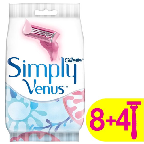 Gillette Venus Simply - Rasoirs jetables - Lot de 12