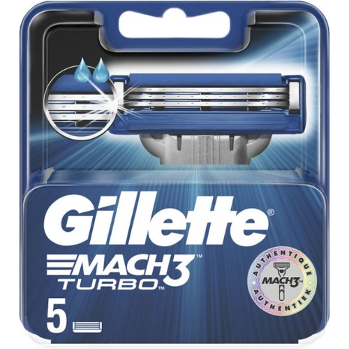 Lames de rasoir Gillette Mach 3 Turbo, 5 pièces