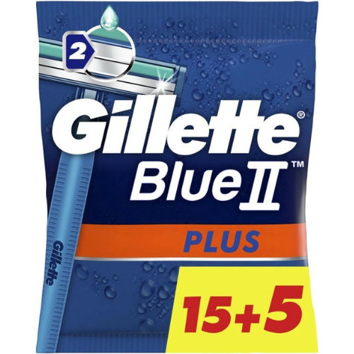 Rasoirs jetables Gillette Blue 2 Plus - Lot de 20