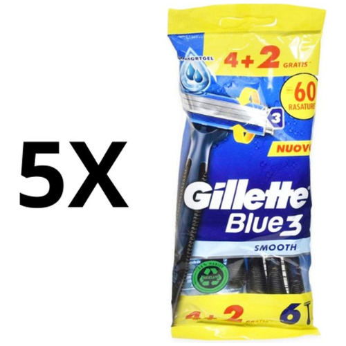 Gillette - Blue3 - Smooth - Rasoirs jetables - 30 pièces - Pack économique