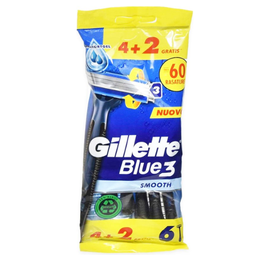 Gillette Blue3 Smooth 4+2 pièces