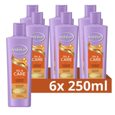 Andrélon - Shampoo - Oil & Care - 6 x 250 ml