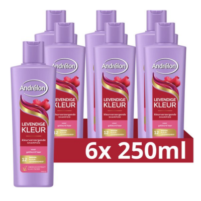 Andrélon - Shampoo - Levendige Kleur - 6 x 250 ml
