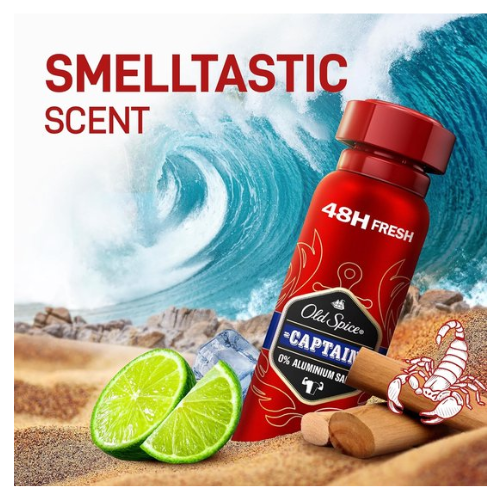 Old Spice Captain Deodorant Man - Body Spray - Deodorant man voordeelverpakking - 6 x 150 ml -