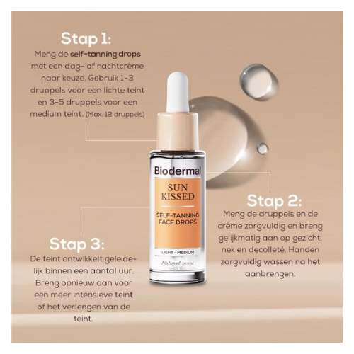 Biodermal Self-Tanning Face Drops - Zelfbruiner gezicht - - 30 ml