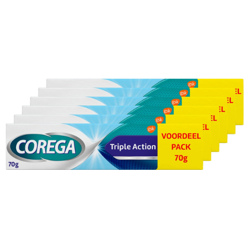 Corega Triple Action Kleefcrème - voordeelverpakking -  6 x 70 g