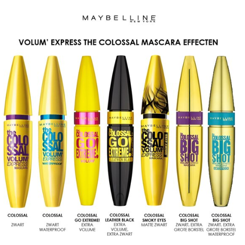 Maybelline Volum' Express Colossal Glam Black Mascara – Volume Mascara