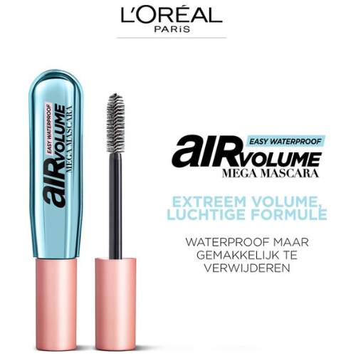 L’Oréal Paris Air Mega Volume Mascara - 01 Black Waterproof - Mega Volume Mascara - 9,4 ml - voordeelverpakking - 3 Stuks