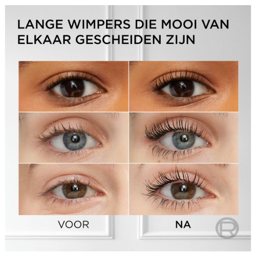 L’Oréal Paris Telescopic Mascara - Lengte Mascara voor Zichtbaar Langere Wimpers - Flexibel multi-precisie borsteltje - Extra Zwart - 8ML
