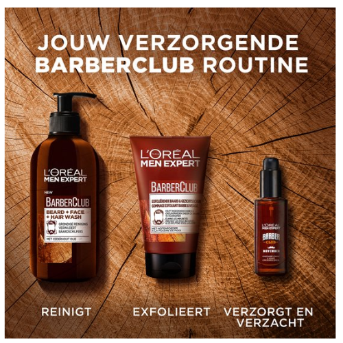 Nettoyant visage 3 en 1 BarberClub Men Expert de L'Oréal Paris - 200 ml - Nettoyant barbe, visage et cheveux