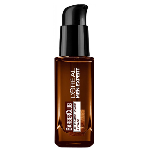 Huile à barbe Barber Club Men Expert de L'Oréal Paris pour barbe, moustache et visage - 30 ml - Édition limitée Movember