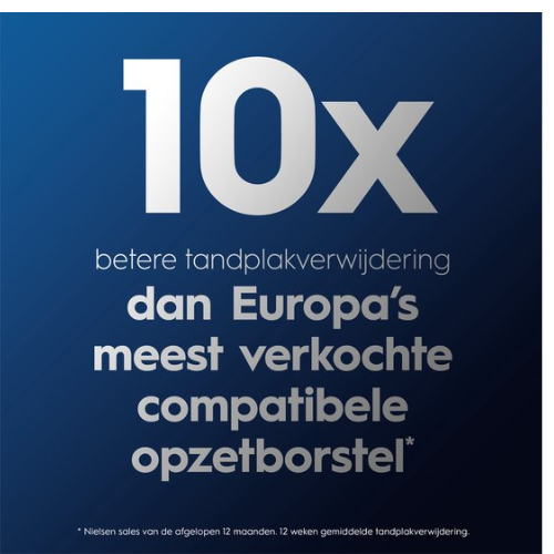 Brossettes de rechange Oral-B Cross Action Pro - Avec technologie CleanMaximiser - Lot de 10 - Compatibles avec les brosses à dents électriques