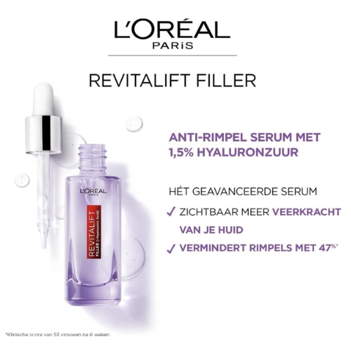 Sérum combleur à l'acide hyaluronique pur Revitalift de L'Oréal Paris - Anti-rides - 30 ml