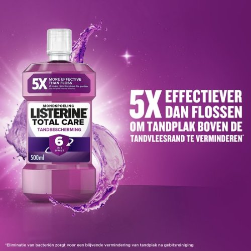 LISTERINE Bain de bouche Total Care Protection dentaire - Bain de bouche - Protection complète pour des dents fortes - 3 x 500 ml