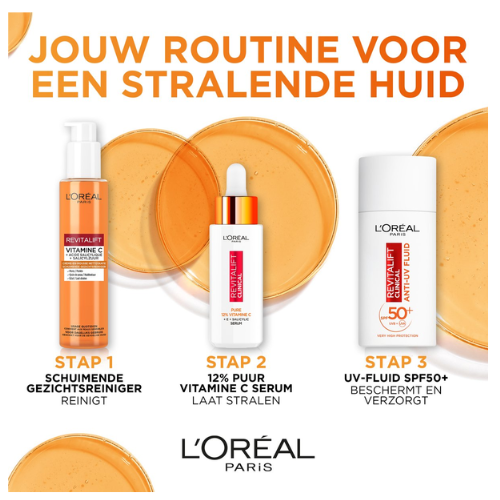Sérum L'Oréal Paris Revitalift Clinical Pure Vitamine C 12 % - Formulé avec de la vitamine E et de l'acide salicylique - 30 ml
