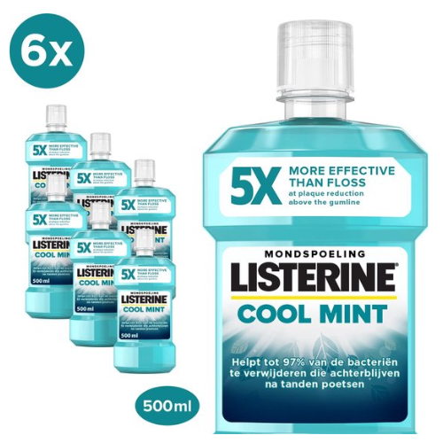 Listerine Coolmint - Mondwater - Voordeelverpakking- 6 x 500ml