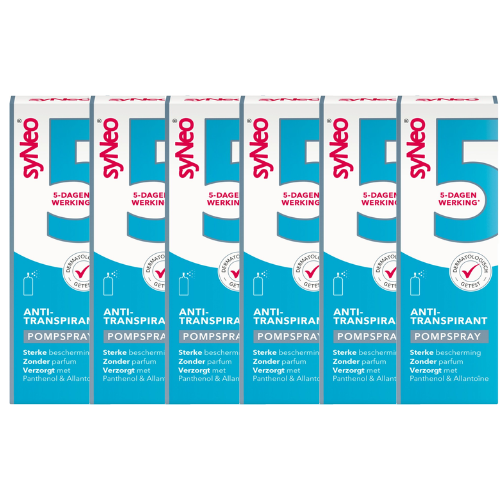 syNeo 5 - Deodorant Anti-transpirant Pompspray - voordeelverpakking - 6 x  30 ml