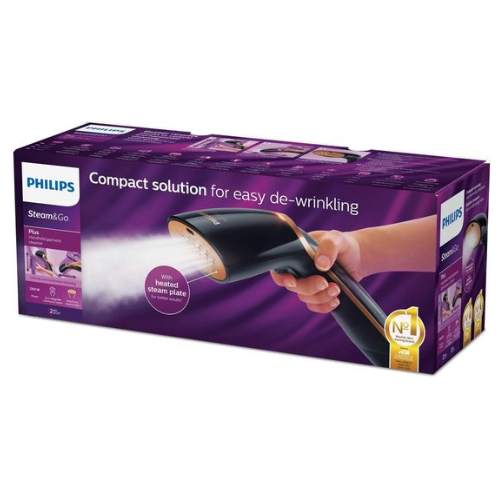 Philips Steam & Go GC362/80 - Handheld Kledingstomer - Zwart / Koper - Handstomer Incl. Opbergtas