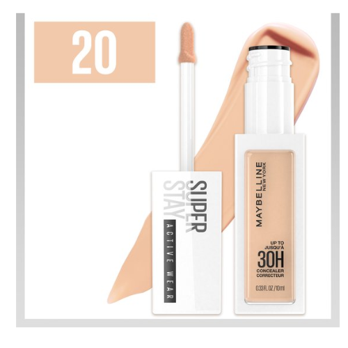 Maybelline New York - SuperStay 30H Active Wear Concealer - 20 Sand - Langhoudende Volledig Dekkende Concealer met Matte Finish - 10 ml