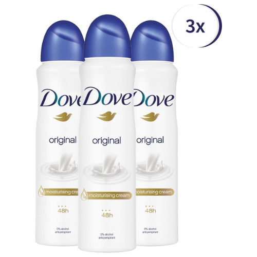 Dove - Deodorant - Spray - Original - 3 x 150ml