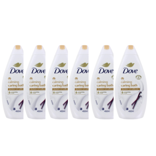 Dove Caring Bath Calming Shea Butter - voordeelverpakking - 6 x 450 m